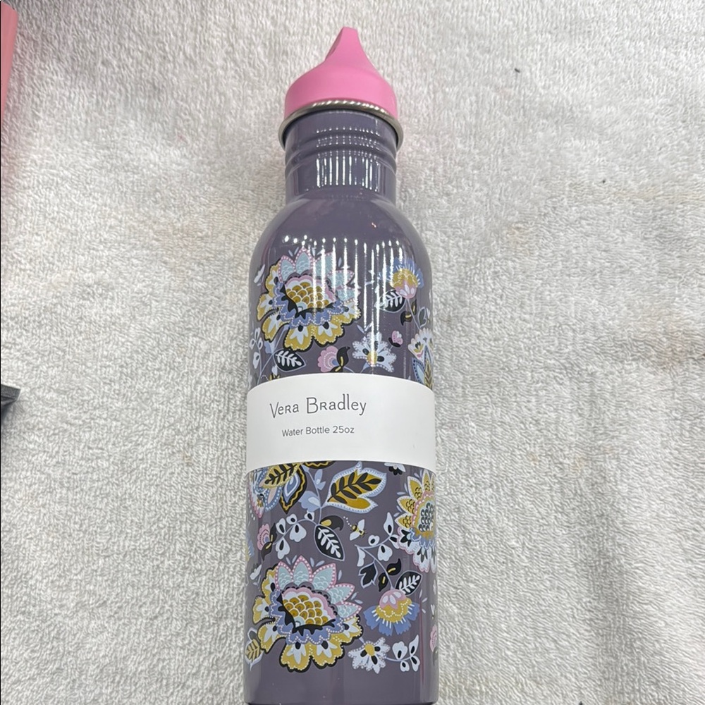 NWT Vera Bradley Floral Water Bottle - Purple and Pink